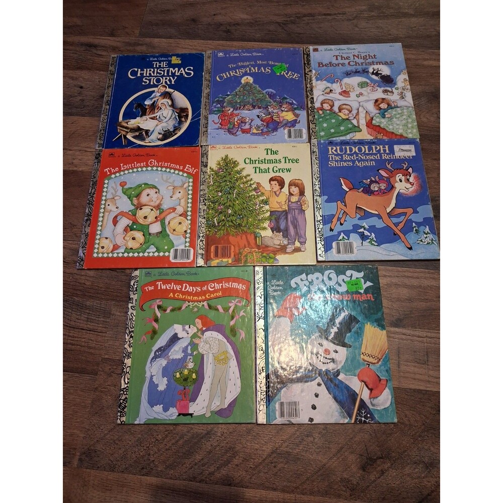 Little Golden Book Christmas Lot - Scrapping Crafting Condition